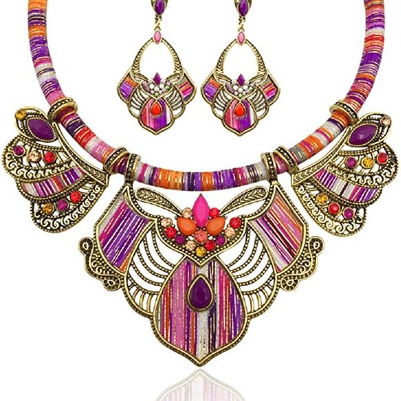 Bohemian Necklace and Earrings Set! - Picture 2 of 2